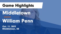 Middletown  vs William Penn  Game Highlights - Oct. 11, 2023