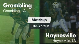 Matchup: Grambling vs. Haynesville  2016