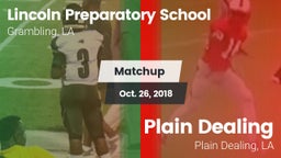Matchup: Lincoln Prep vs. Plain Dealing  2018
