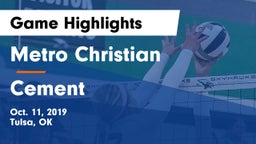 Metro Christian  vs Cement Game Highlights - Oct. 11, 2019
