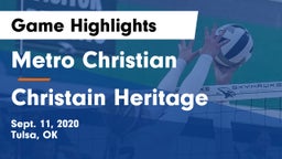 Metro Christian  vs Christain Heritage Game Highlights - Sept. 11, 2020