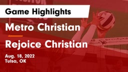 Metro Christian  vs Rejoice Christian  Game Highlights - Aug. 18, 2022