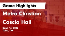 Metro Christian  vs Cascia Hall  Game Highlights - Sept. 13, 2022