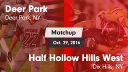 Matchup: Deer Park vs. Half Hollow Hills West  2016