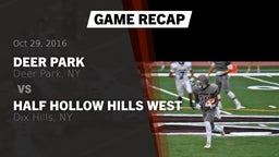Recap: Deer Park  vs. Half Hollow Hills West  2016