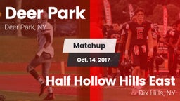 Matchup: Deer Park vs. Half Hollow Hills East  2017