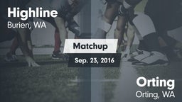 Matchup: Highline vs. Orting  2016