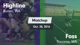 Matchup: Highline vs. Foss  2016