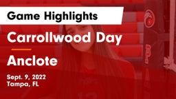 Carrollwood Day  vs Anclote  Game Highlights - Sept. 9, 2022