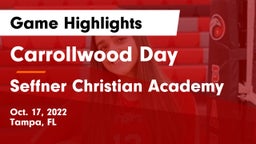 Carrollwood Day  vs Seffner Christian Academy Game Highlights - Oct. 17, 2022