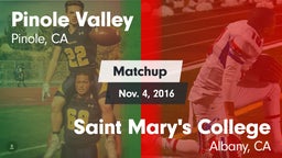 Matchup: Pinole Valley vs. Saint Mary's College  2016