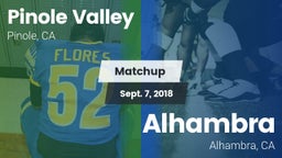 Matchup: Pinole Valley vs. Alhambra  2018