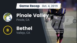 Recap: Pinole Valley  vs. Bethel  2019