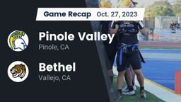 Recap: Pinole Valley  vs. Bethel  2023