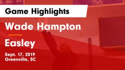 Wade Hampton  vs Easley  Game Highlights - Sept. 17, 2019