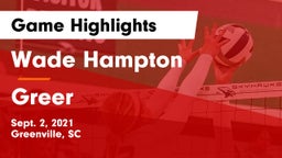 Wade Hampton  vs Greer  Game Highlights - Sept. 2, 2021