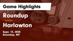 Roundup  vs Harlowton  Game Highlights - Sept. 15, 2020