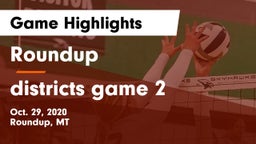 Roundup  vs districts game 2 Game Highlights - Oct. 29, 2020