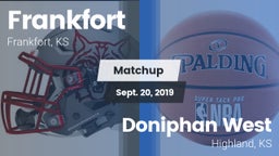 Matchup: Frankfort High vs. Doniphan West  2019