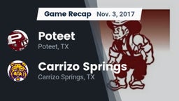 Recap: Poteet  vs. Carrizo Springs  2017