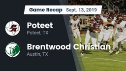 Recap: Poteet  vs. Brentwood Christian  2019