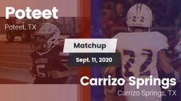 Matchup: Poteet vs. Carrizo Springs  2020