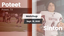 Matchup: Poteet vs. Sinton  2020