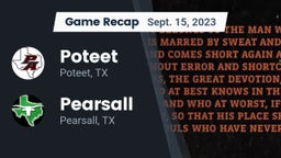 Recap: Poteet  vs. Pearsall  2023