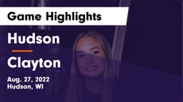 Hudson  vs Clayton  Game Highlights - Aug. 27, 2022