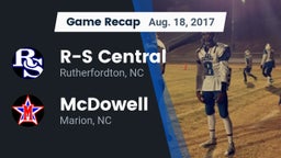 Recap: R-S Central  vs. McDowell  2017