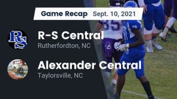 Recap: R-S Central  vs. Alexander Central  2021