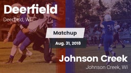 Matchup: Deerfield vs. Johnson Creek  2018