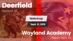Matchup: Deerfield vs. Wayland Academy  2018