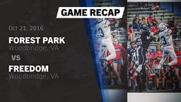 Recap: Forest Park  vs. Freedom  2016