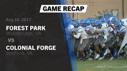 Recap: Forest Park  vs. Colonial Forge  2017