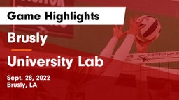 Brusly  vs University Lab  Game Highlights - Sept. 28, 2022