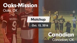 Matchup: Oaks-Mission vs. Canadian  2016