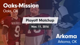 Matchup: Oaks-Mission vs. Arkoma  2016