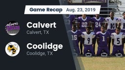 Recap: Calvert  vs. Coolidge  2019