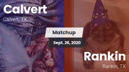 Matchup: Calvert vs. Rankin  2020