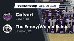 Recap: Calvert  vs. The Emery/Weiner School  2023