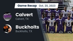 Recap: Calvert  vs. Buckholts  2023