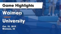 Waimea  vs University Game Highlights - Oct. 25, 2019