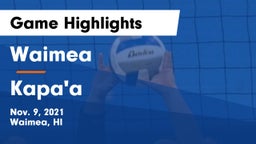 Waimea  vs Kapa'a  Game Highlights - Nov. 9, 2021