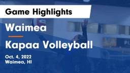 Waimea  vs Kapaa  Volleyball Game Highlights - Oct. 4, 2022