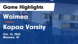 Waimea  vs Kapaa  Varsity Game Highlights - Oct. 14, 2022