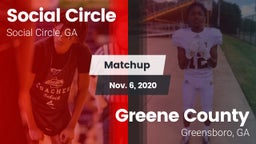 Matchup: Social Circle vs. Greene County  2020