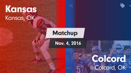 Matchup: Kansas vs. Colcord  2016