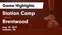 Station Camp vs Brentwood  Game Highlights - Aug. 28, 2019