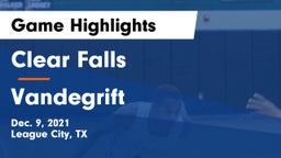 Clear Falls  vs Vandegrift  Game Highlights - Dec. 9, 2021